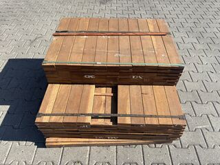 Ca. 143x Guyana Ipé Planken Geschaafd, 25x90mm, lengte 68/65cm, 75/100